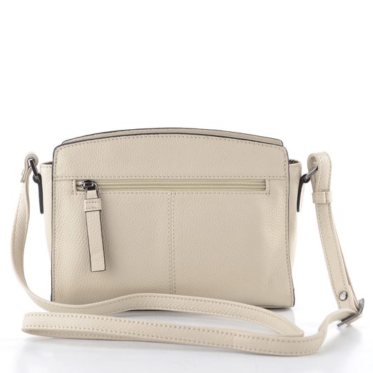 Dámská menší kožená kabelka off-white LG003/K