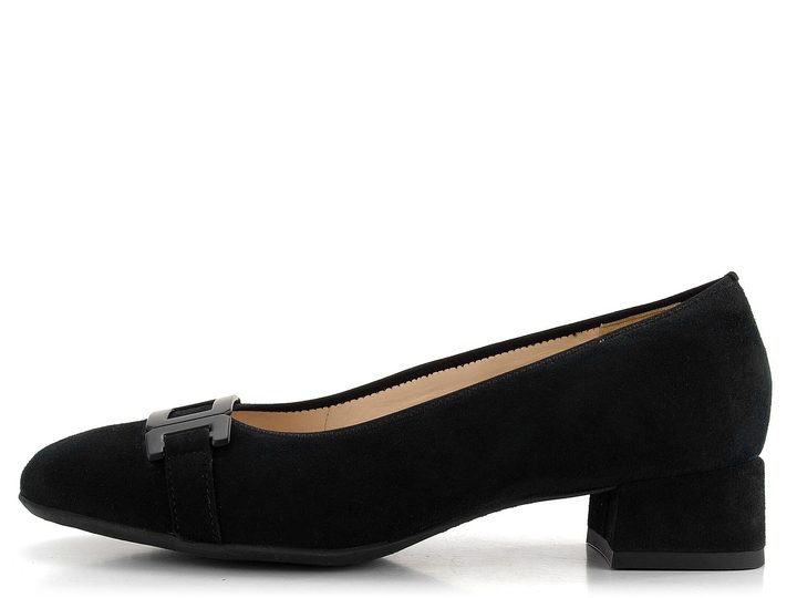 Ara širší semišové lodičky Graz Black 12-20402-01