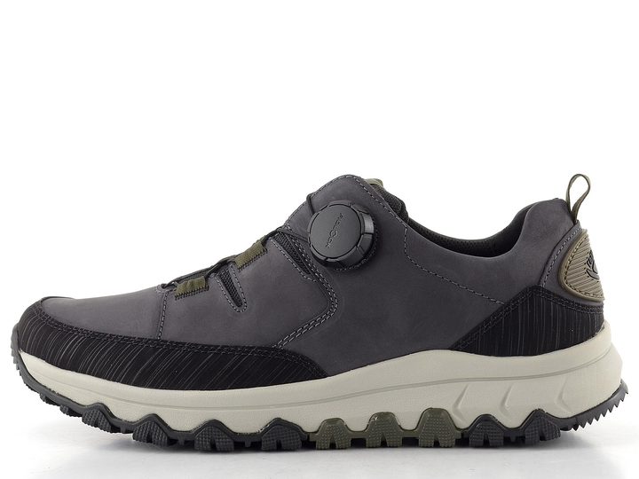 Gabor Rollingsoft pánské kožené polobotky iron/black 8005.15.03