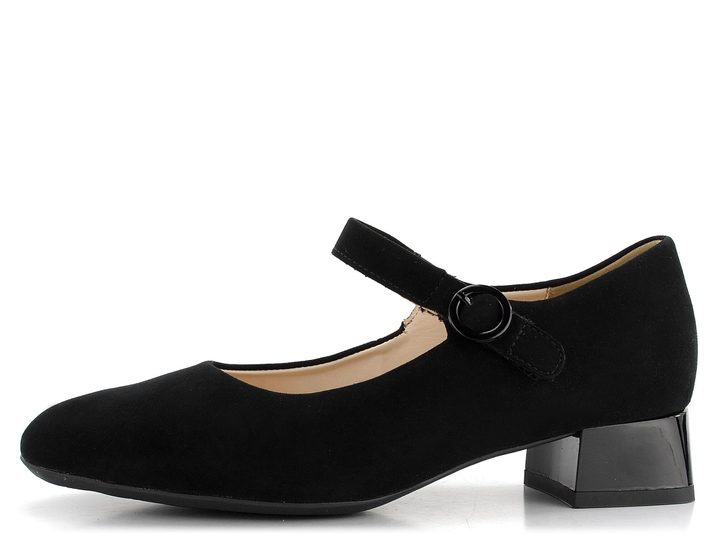 Ara širšie lodičky s priehlavkovým pásikom Graz Black 12-20410-01