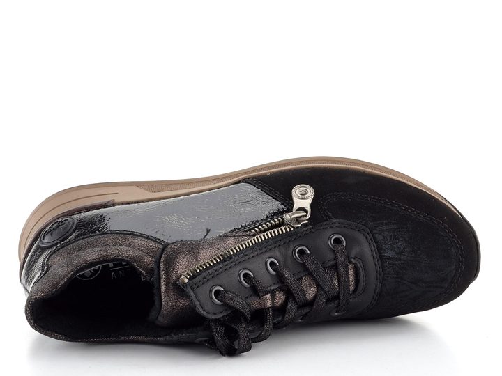 Rieker tenisky se zipem černé N1407-00