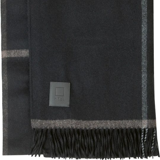 Högl luxusní vlněný pléd - pončo schwarz 0-196200-0100