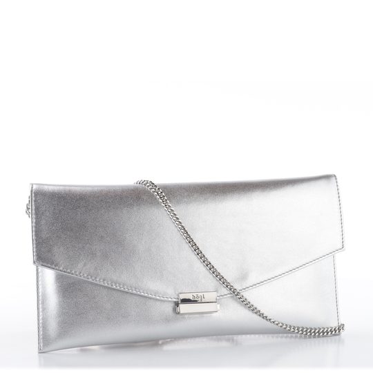 Högl metalická listová kabelka silver 1-141011-7600