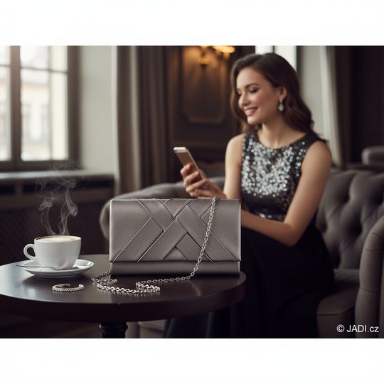 Tamaris stříbrné společenské psaníčko Amalia Darksilver 30945