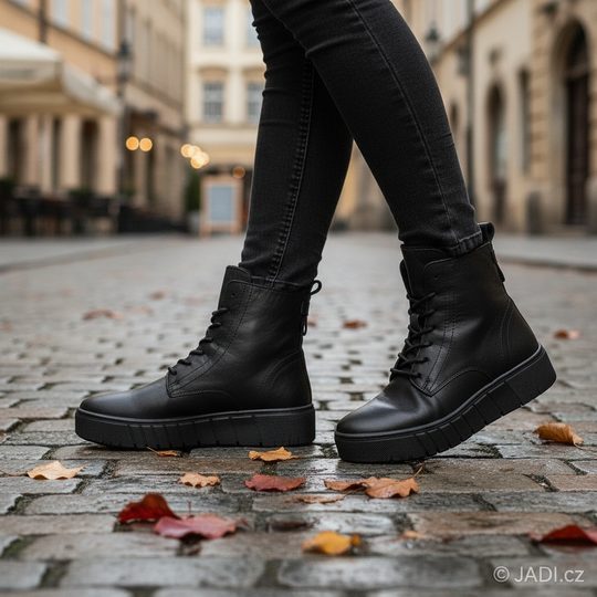 Creator kotník na platformě Siviglia Vintage Oil black B-3387