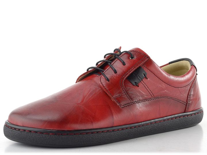 Barton polobotky na šněrování červené 25160