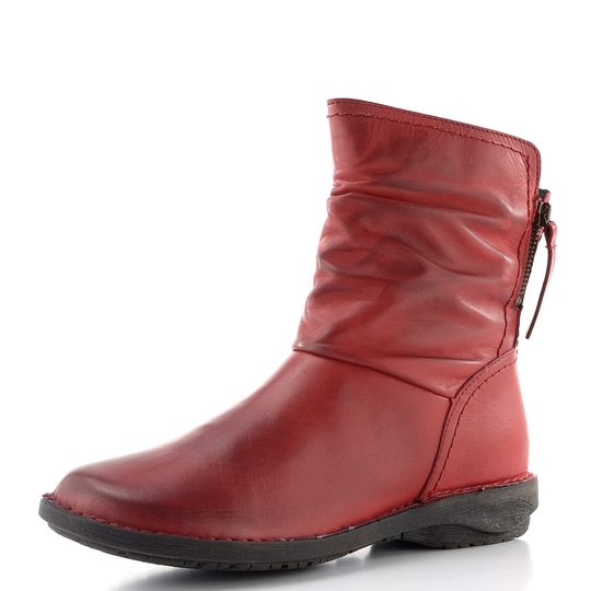 Creator řasený kotník se zipem red antique IB 26181