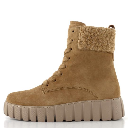 Gabor šněrovací kotník na platformě lion/camel 76.786.35