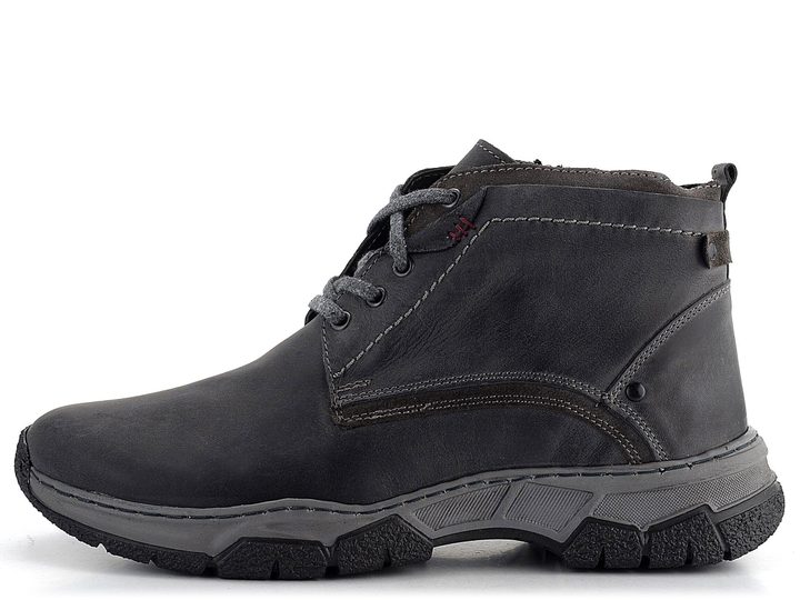 Klondike pánský šněrovací kotník se zipem šedý 868