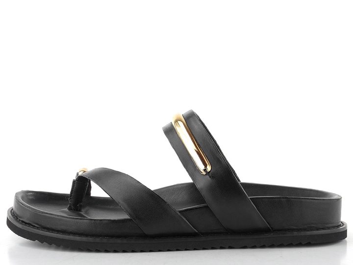 Tamaris kožené pantofle/žabky black 1-27415-46