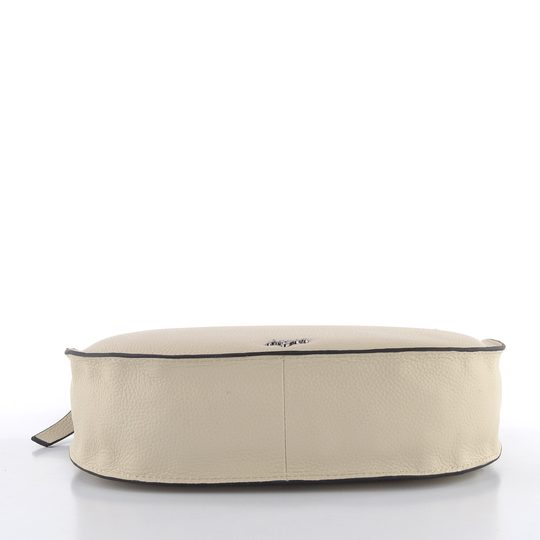 Dámská oblá kožená kabelka Off White LG 199