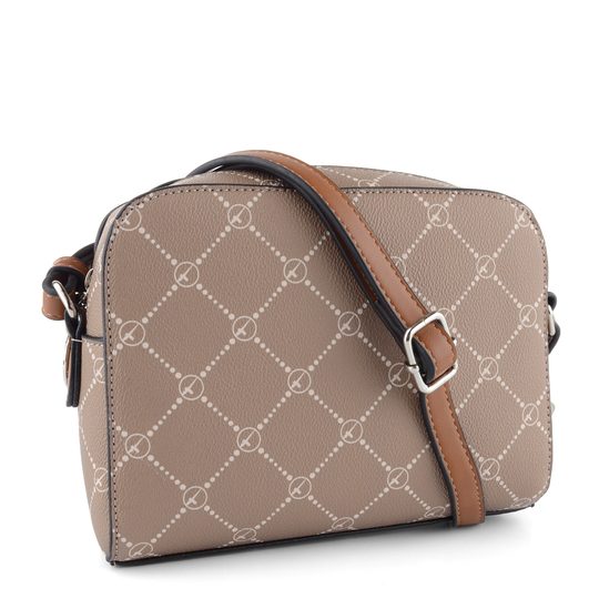 Tamaris crossbody kabelka malá tmavě béžová/potisk 30101