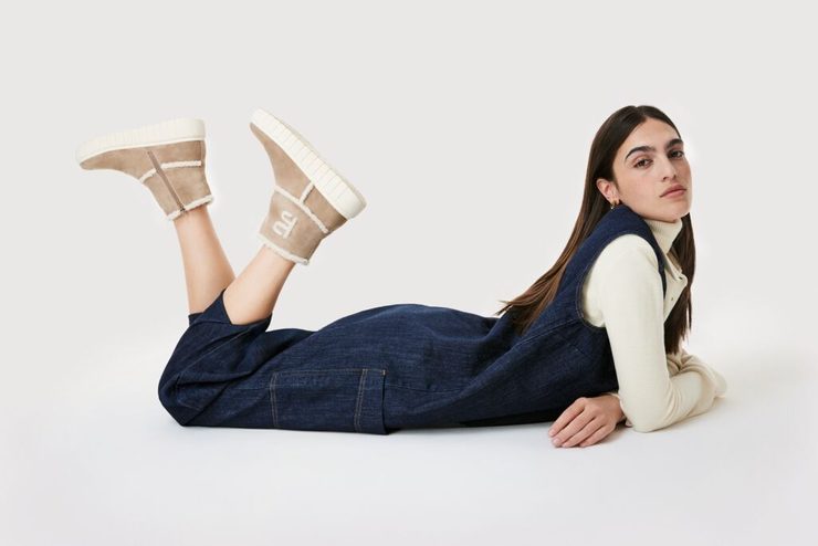 Bagatt vyteplený kotník na platformě béžový D31-AMC52-6469