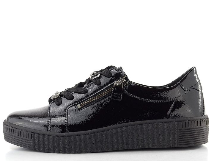 Gabor tenisky na platformě lakované černé 73.339.97