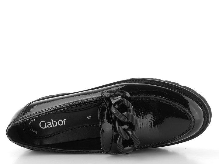 Gabor lakované mokasíny čierne 75.240.97