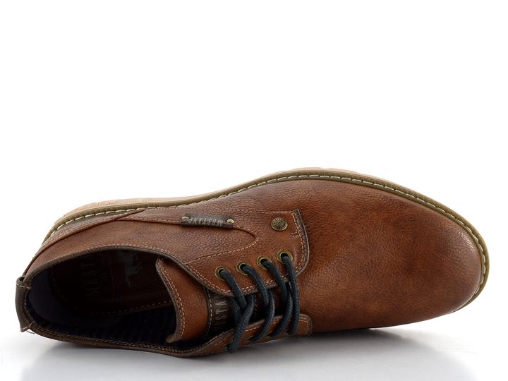 Mustang pánské šněrovací polobotky Cognac 4105-303-307