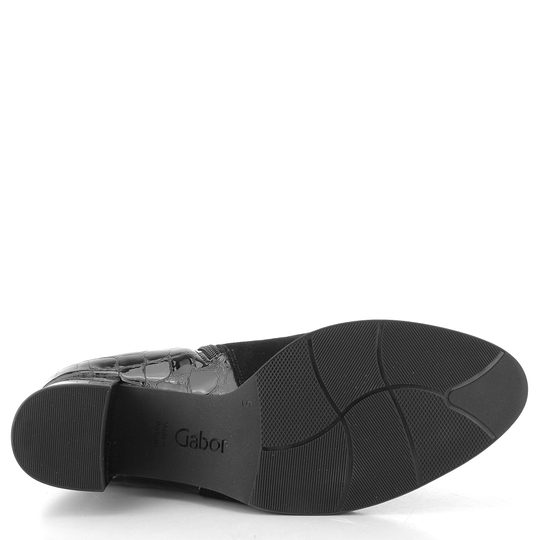 Gabor kotník na podpatku černý 75.692.90