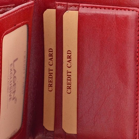 Dámská kožená peněženka červená/černá BLC/4391/419-Red/Black