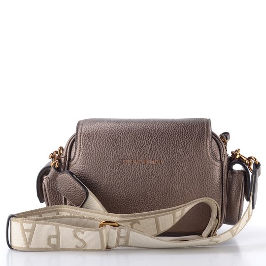 Hispanitas metalická crossbody kabelka s klopou topo BI254143