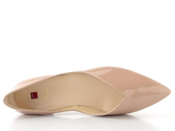 Högl vykrojené lakované baleríny nude 0-170014-1800