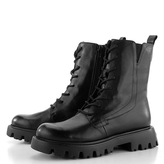 Wonders šněrovací kotník na hrubé podešvi Negro C-7502