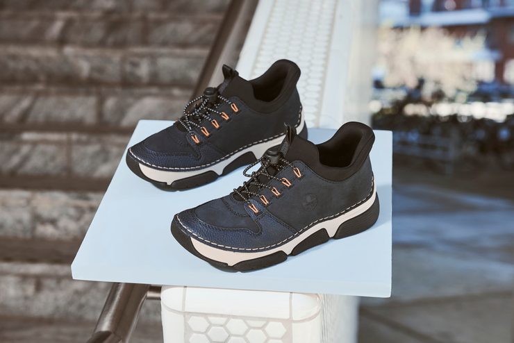 Rieker prozouvací polobotky modrý 45963-14