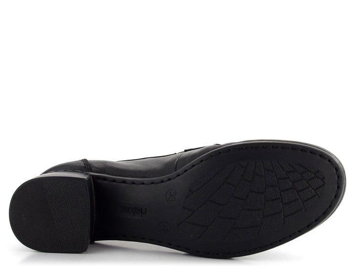 Rieker elegantné poltopánky na podpätku čierne 41660-00