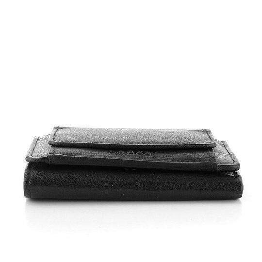 Malá kožená peněženka s kapsičkou na mince černá W-2031