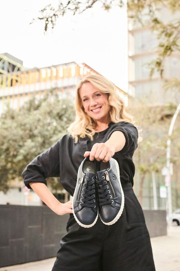 Rieker poltopánky so zipsom tmavo modré N0900-14