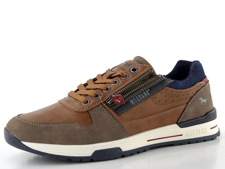 Mustang pánské polobotky se zipem cognac 26M0281003