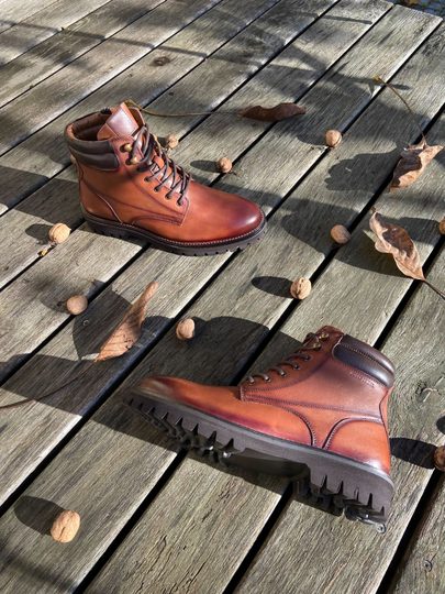 Josef Seibel pánský šněrovací kotník Romed Cognac 34401MA24