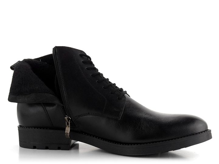 Barton pánský šněrovací vyteplený kotník černý MBZ2