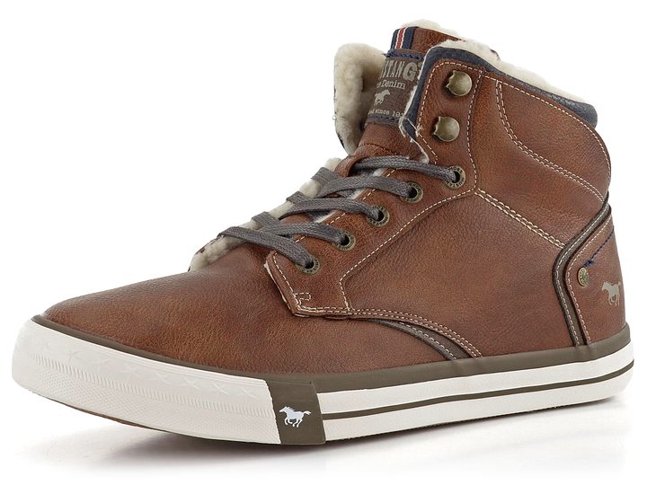 Mustang vyteplená členková obuv sneakers Kastanie 4072-602-301