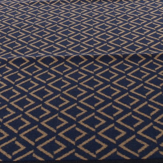 Bugatti oboustranný pánský šál s geometrickým vzorem tmavě modrý 630328-590