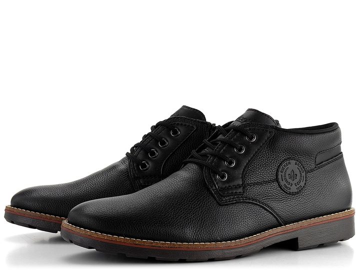 Rieker šněrovací kotník vyteplený černý 15339-00