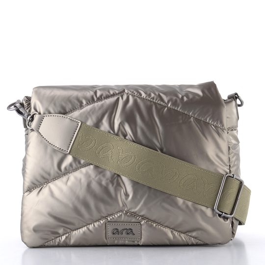 Ara prešívaná kabelka s dvoma popruhmi Nele silky moon-met 16-22106-62