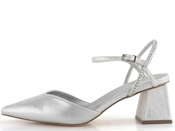 Menbur společenské lodičky s volnou patou Plata/Silver 25762