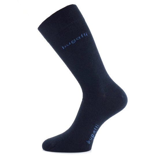 Bugatti pánské ponožky 2 páry tmavě modré s nápisem 6364