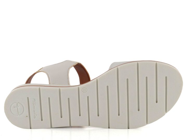 Tamaris kožené sandále biele 1-28133-44