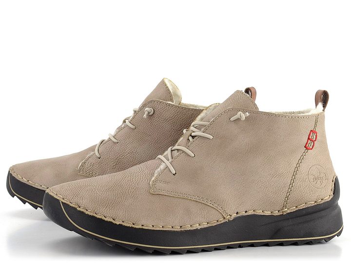 Rieker kotník na vyšší podešvi béžový 51510-60