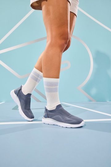 Rieker úpletové prozouvací tenisky Jeans/Lightblue M5072-10