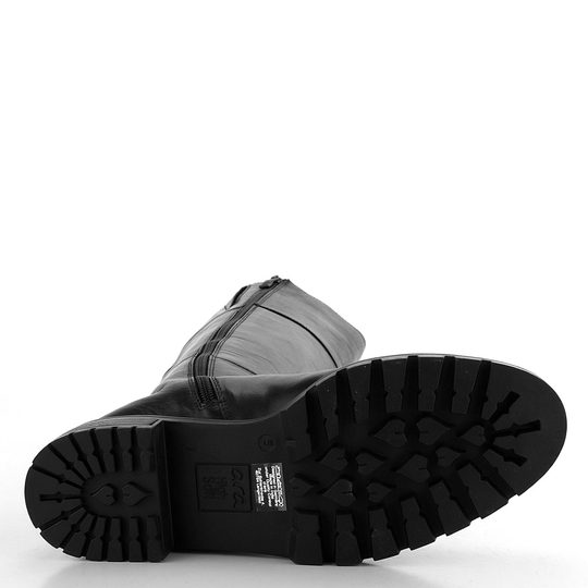 Ara černé kožené kozačky Tulsa Schwarz 12-29502-01