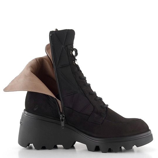 Wonders šněrovací kotník na klínku Negro G-7004