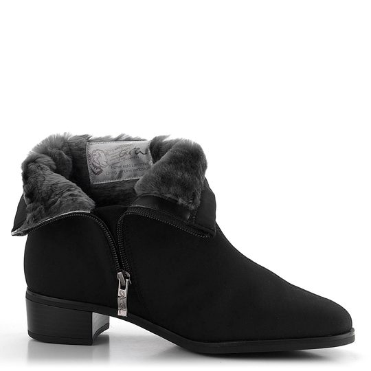 Ara dámský širší kotník na podpatku vyteplený Graz Black 12-31808-01