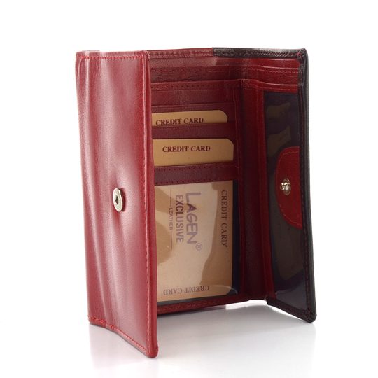 Dámská kožená peněženka červená/černá BLC/4390/419