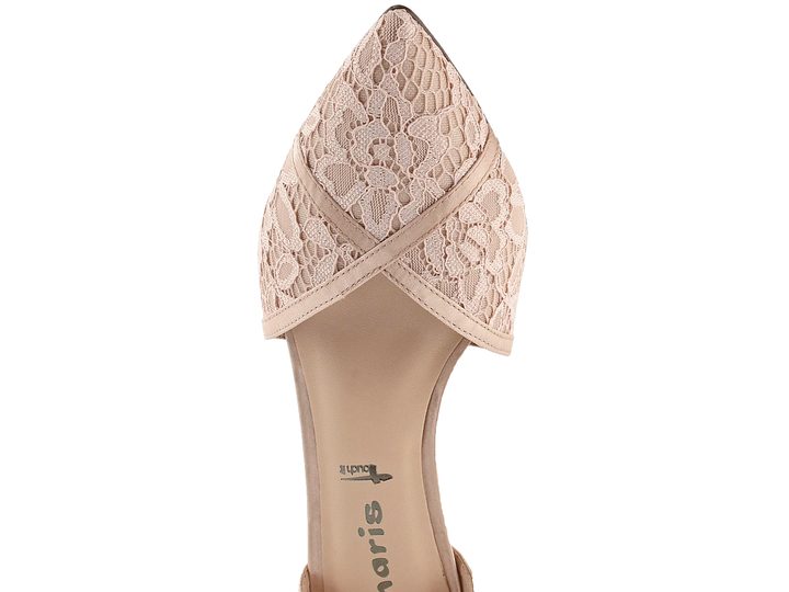 Tamaris lodičky s kotníkovým páskem Rose Macramee 1-24414-20