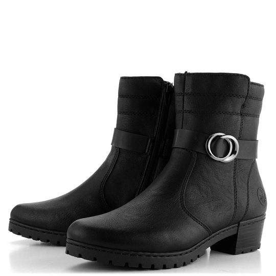 Rieker kotník na podpatku černý Y1753-00