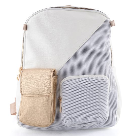 Remonte městský batoh s kapsičkami weiss/weiss-nautic/gold Q0537-81