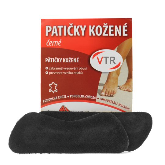 Patičky do obuvi kožené černé