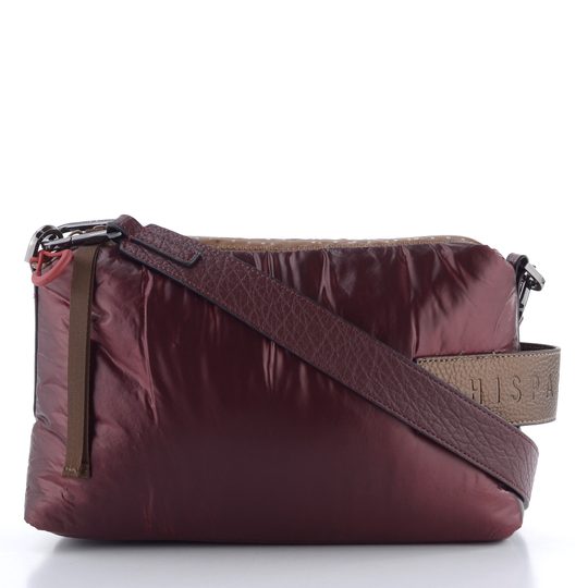 Hispanitas nylonová kabelka s dvoma popruhmi wine BI254151